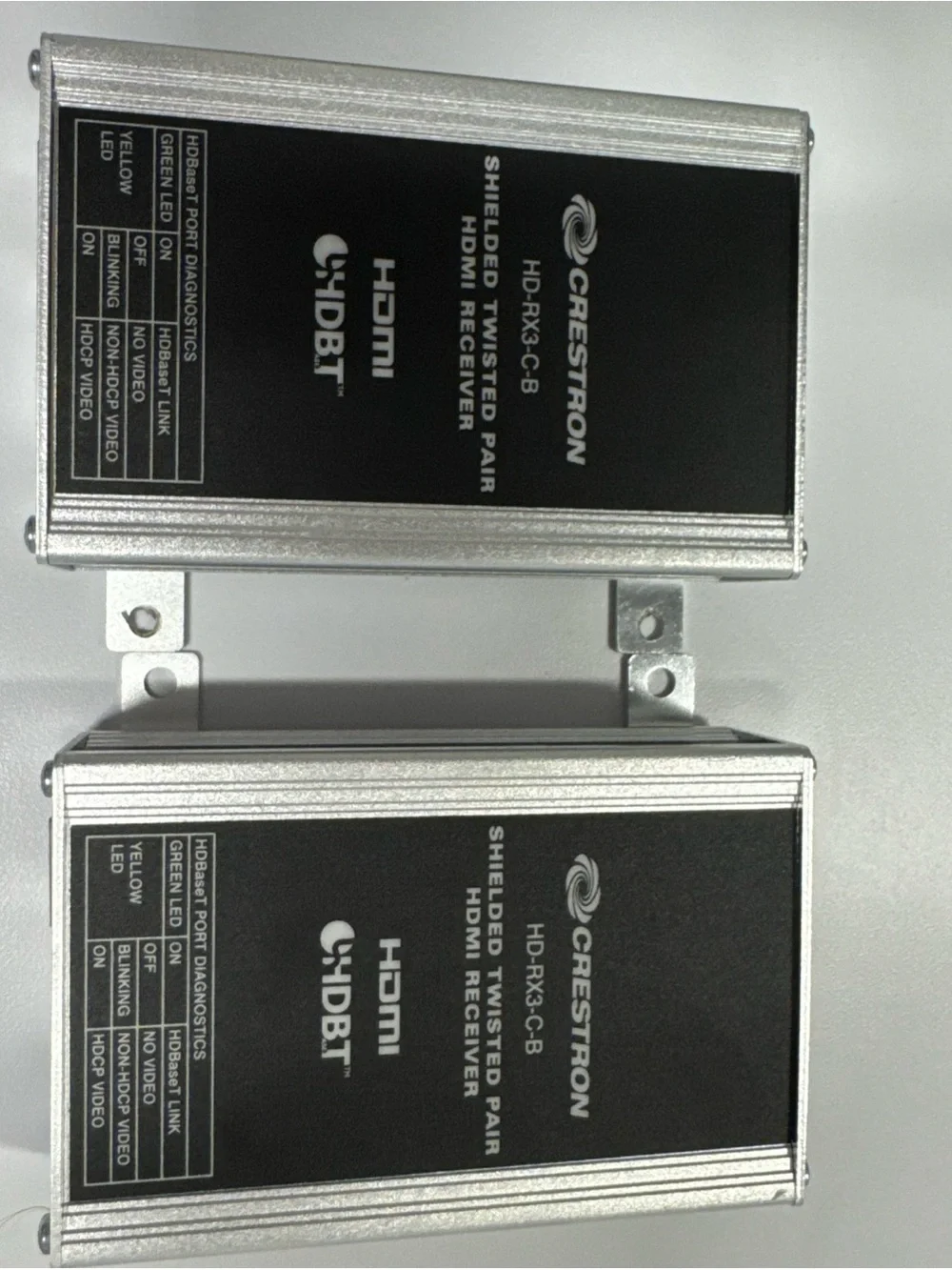 Creston HDMI/HDBaseT Receiver in Silver and Black